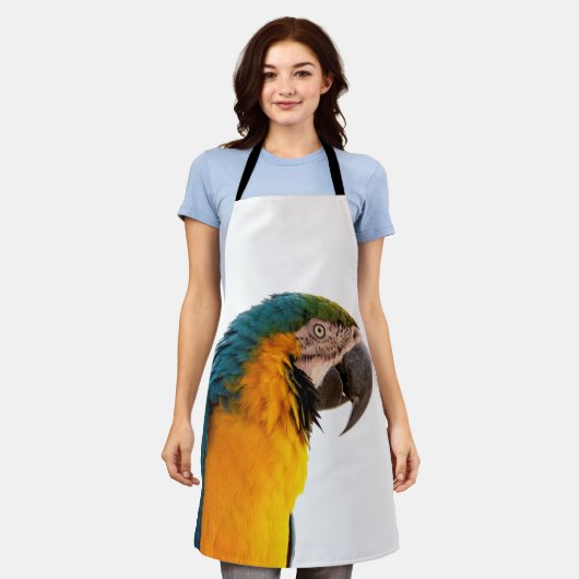 オウム エプロン (着用した状態)