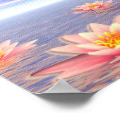 オウム – オムオン《植物》スイレン- 3D 描写 ポスター (角)