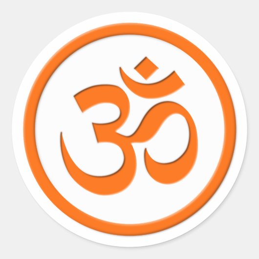 オウム、オーム、オーム ラウンドシール (正面)