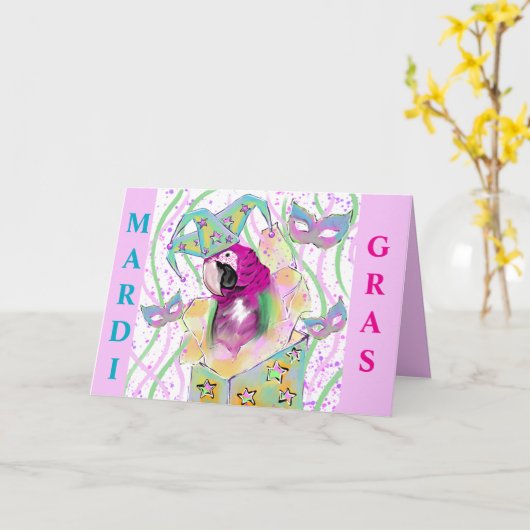 オウム カード (黄色い花)