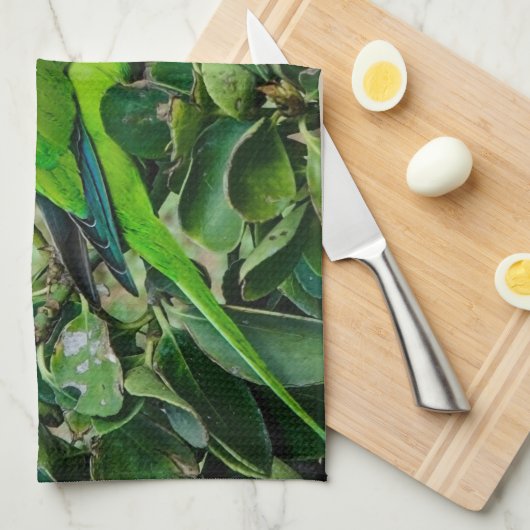 オウム キッチンタオル (四つ折り)