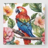 オウム スクエア壁時計 (正面)