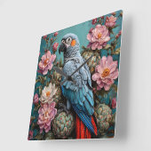 オウム スクエア壁時計 (傾斜)