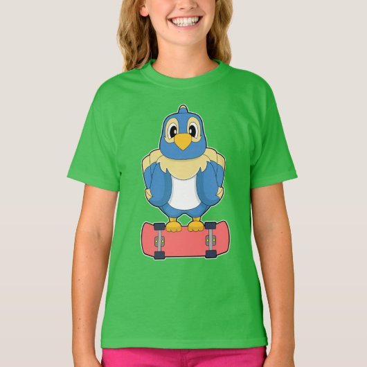 オウム スケーター スケートボード Tシャツ (正面)