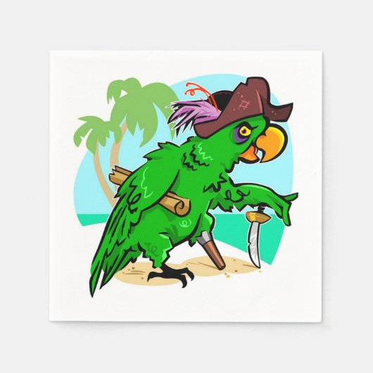 オウム スタンダードカクテルナプキン (正面)