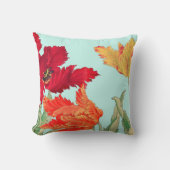 オウム・チューリップ、フローラ クッション (正面)