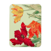 オウム・チューリップ、フローラ マグネット (縦)