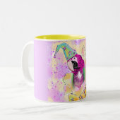 オウム ツートーンマグカップ (正面左)