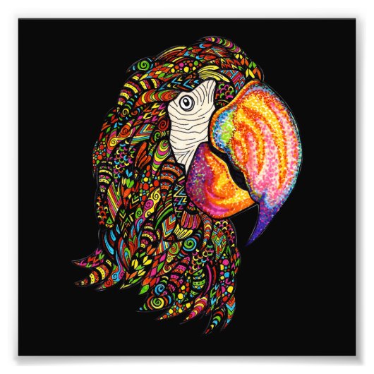 オウム フォトプリント            (正面)