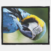 オウム フリースブランケット (正面(横))