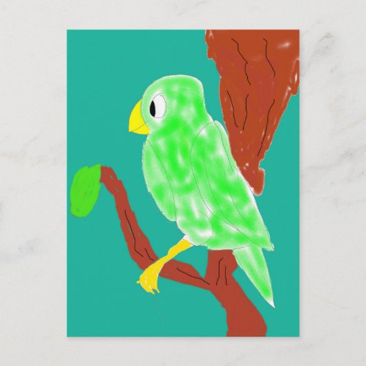 オウム ポストカード (正面)