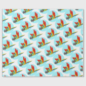 オウム ラッピングペーパー (フラット)