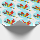 オウム ラッピングペーパー (角)