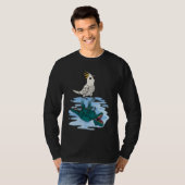 オウム&レックス反射Iイオウcrested Cockatoo Tシャツ (正面フル)