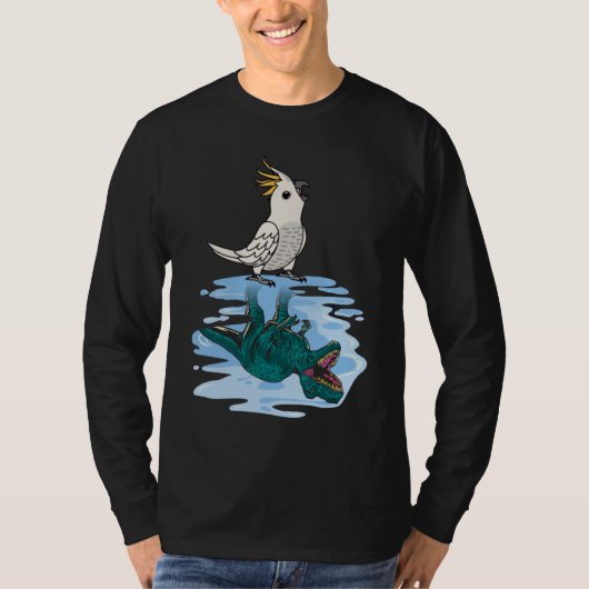 オウム&レックス反射Iイオウcrested Cockatoo Tシャツ (正面)
