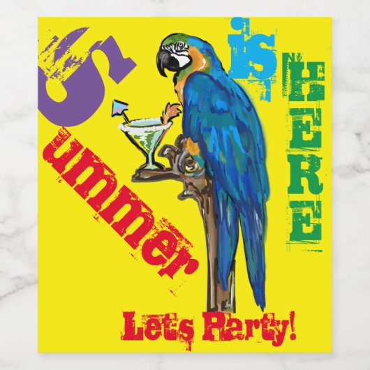 オウム ワインラベル (シングルラベル)