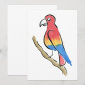 オウム 招待状 (正面/裏面)