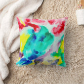 オウム，木の上，鳥抽象芸術明るい水色gr クッション (ブランケット)