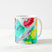 オウム，木の上，鳥抽象芸術明るい水色gr コーヒーマグカップ (正面右)