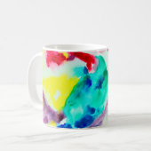 オウム，木の上，鳥抽象芸術明るい水色gr コーヒーマグカップ (正面左)