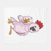 オウム（果汁を含む） フリースブランケット (正面(横))