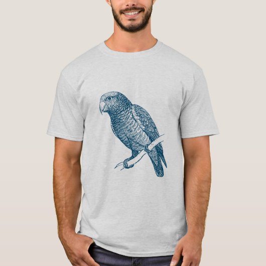 オウム – 海青 Tシャツ (正面)