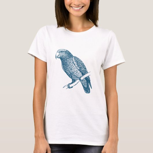 オウム – 海青 Tシャツ (正面)