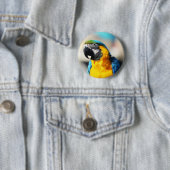 オウム 缶バッジ (インサイチュ)