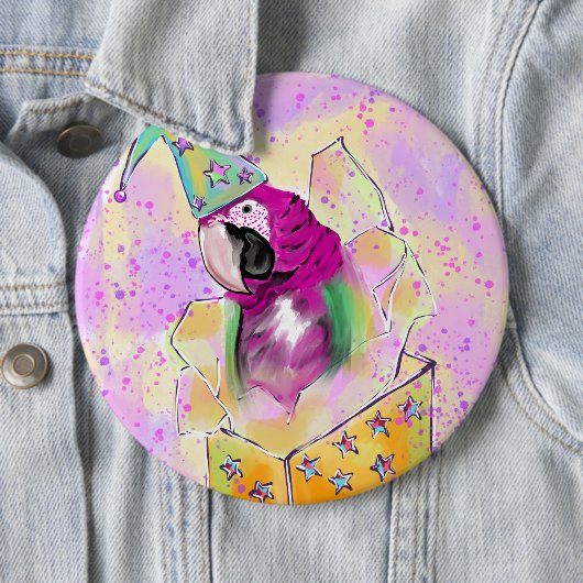 オウム 缶バッジ (インサイチュ)