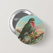 オウム 缶バッジ (正面&裏面)