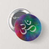 オウム- OM 缶バッジ (正面&裏面)