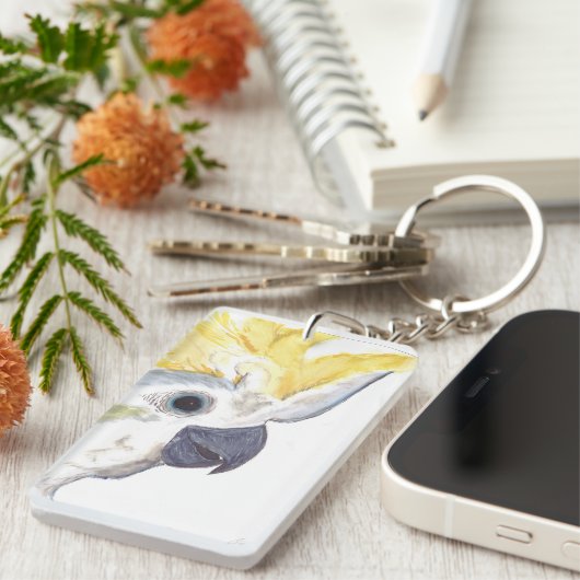 オウムKeychain キーホルダー (正面右)