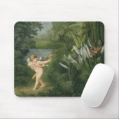 オウムoに矢を向けているキューピッドと美化して下さい マウスパッド (マウス)