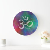 オウムOmの記号 ラージ壁時計 (ホーム)