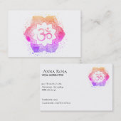 *~*オウムOMシンボルロータフラワーマンダラヨガ霊気 名刺 (正面/裏面)