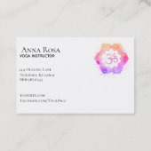 *~*オウムOMシンボルロータフラワーマンダラヨガ霊気 名刺 (裏面)