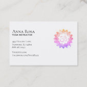 *~*オウムOMNew Age蓮の花マンダラ仏教 名刺 (裏面)