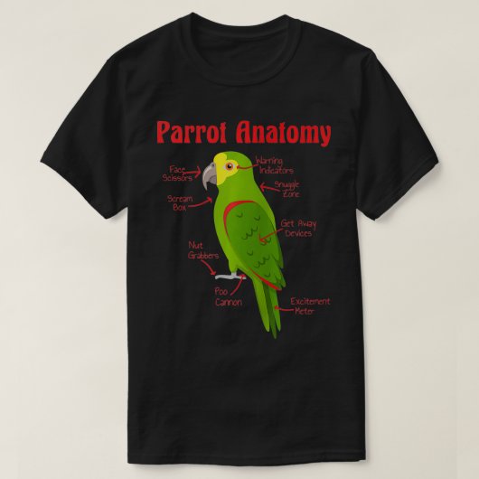 オウムZipの構造 Tシャツ (デザイン正面)