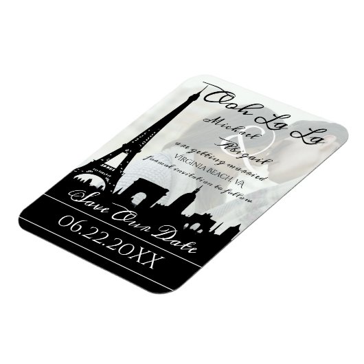 オウラパリスカイラインカスタム写真デートを保存 マグネット (左側)