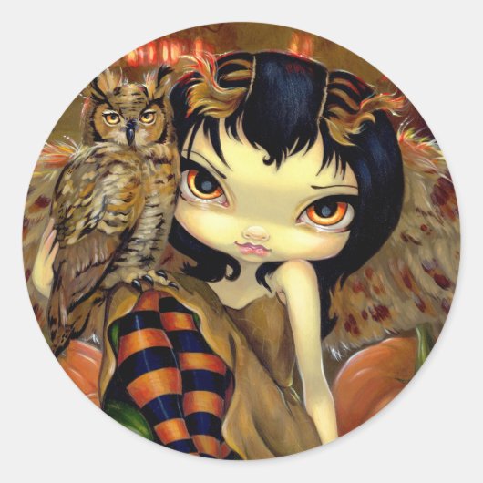 「オウリンin秋」ステッカー ラウンドシール (正面)