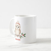 オウルの絵のクリスマスマグカップ 名前入り コーヒーマグカップ (正面左)