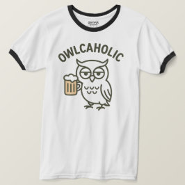 オウルカホリックフクロールビールラバーリンガーTシャツ Tシャツ
