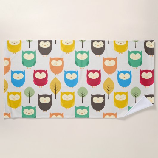 オウルズ ビーチタオル (正面)