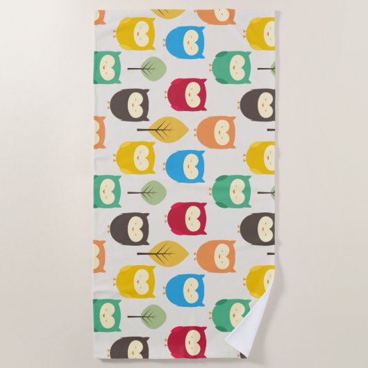 オウルズ ビーチタオル (正面)