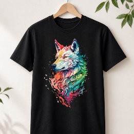 オウルフグラフィックストリートウェアTシャツ大胆でカラフル Tシャツ