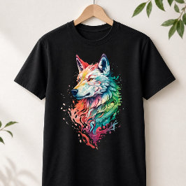 オウルフグラフィックストリートウェアTシャツ大胆でカラフル Tシャツ