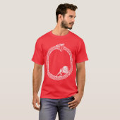 オウルボロスの蛇の中のシシュポス ユニセックス 哲学 フ Tシャツ (正面フル)