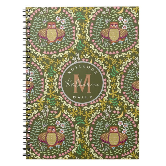 オウル・フォーク・グリーン ノートブック (正面)