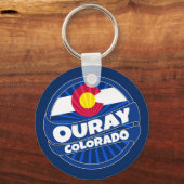 オウレイコロラド州旗バーストキーチェーン キーホルダー (正面)