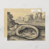 オウロボロス・ドラゴン自分の尻尾をかむ ポストカード (正面/裏面)